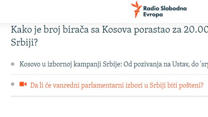 20.000 birača više sa Kosova